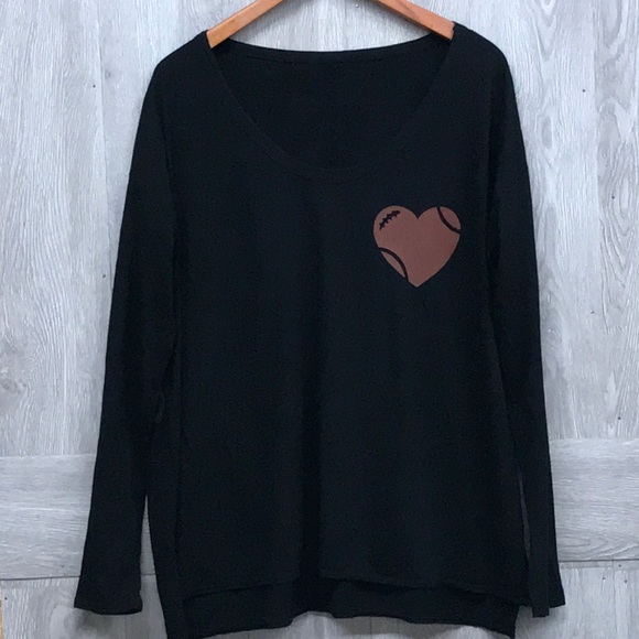 Back2Basics Tops - Football Tailored Long Sleeve Cotton Women’s Top